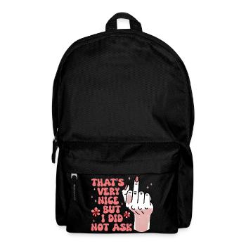 Sarcastic I Did Not Ask Feminist - Backpack - black - Front