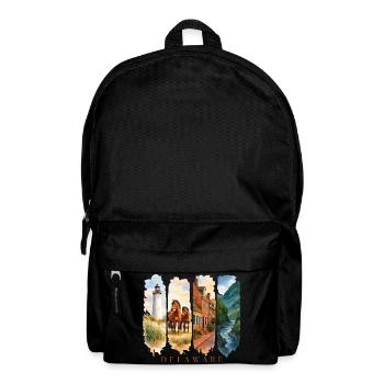 Delaware Urlaub Travel – Küste & Leuchtturm Motiv - Rucksack - Schwarz - Vorne