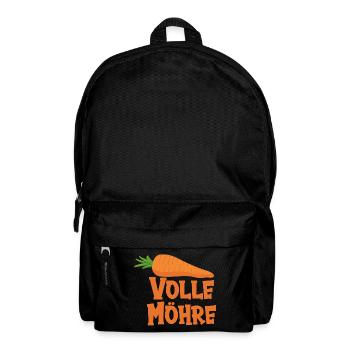 Volle Möhre - Rucksack - Schwarz - Vorne