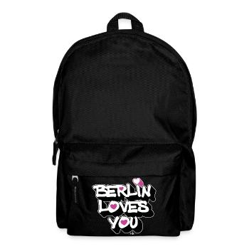Berlin Loves You Heart 3D - Rucksack - Schwarz - Vorne