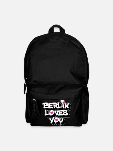 Berlin Loves You Heart 3D - Backpack - black