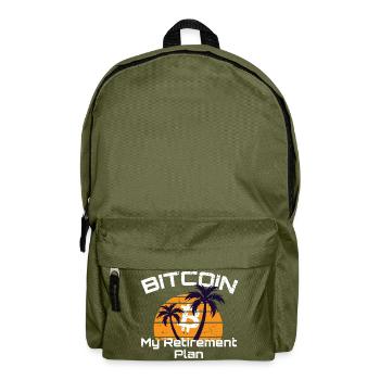 Bitcoin - 21 Million - Cryptocurrency - Rucksack - Olivgrün - Vorne