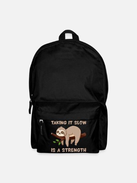 Slow and Strong Sloth - Backpack - black
