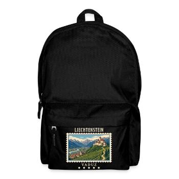Liechtenstein Vaduz Vintage Reisemarke - Rucksack - Schwarz - Vorne