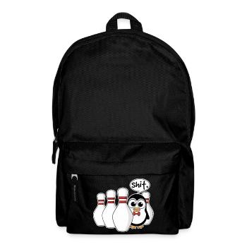 Pinguin im Kegel – Shit Moment Shirt - Rucksack - Schwarz - Vorne