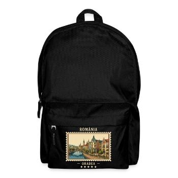 Rumänien Oradea Vintage Reisemarke - Rucksack - Schwarz - Vorne