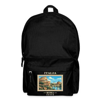 Italien Rom Vintage Reisemarke - Rucksack - Schwarz - Vorne