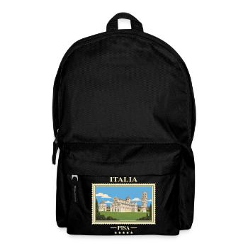 Italien Pisa Vintage Reisemarke - Rucksack - Schwarz - Vorne