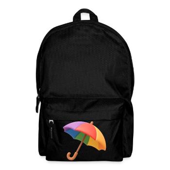 Regenbogen Schirm Muster - Rucksack - Schwarz - Vorne