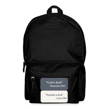 God is Dead - Nietzsche  - Rucksack - Schwarz - Vorne