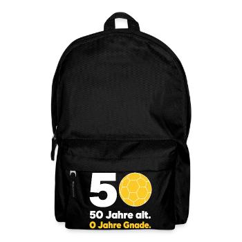 50. Geburtstag Handball – 0 Jahre Gnade - Rucksack - Schwarz - Vorne
