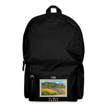 China Lanzhou Vintage Reisemarke - Rucksack - Schwarz - Vorne