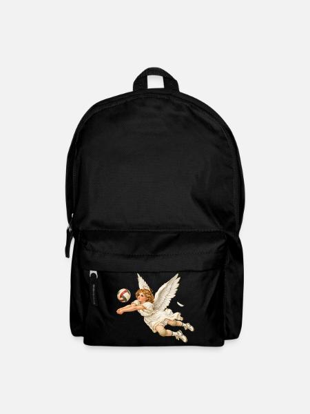 Volleyball Engel Weihnachten Geschenk Vintage - Rucksack - Schwarz