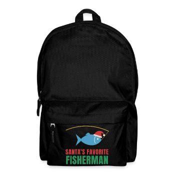 Santa's Favorite Fisherman – Fishing Christmas - Rucksack - Schwarz - Vorne
