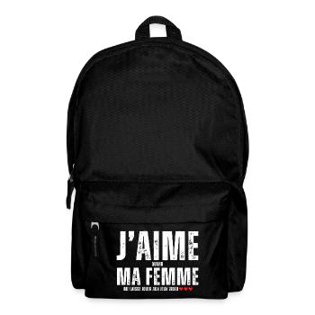 J' aime ma femme humour gaming cadeau pour gamer - Sac à dos - noir - Devant
