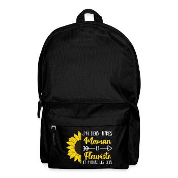 J'ai deux titres maman et fleuriste cadeau - Sac à dos - noir - Devant