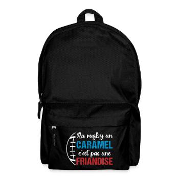 Au rugby un caramel c' est pas une friandise - Sac à dos - noir - Devant