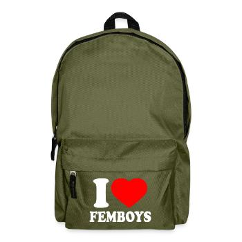 I love femboys - Rucksack - Olivgrün - Vorne