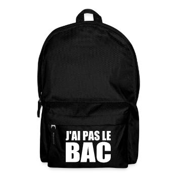 j'ai pas le bac - Sac à dos - noir - Devant