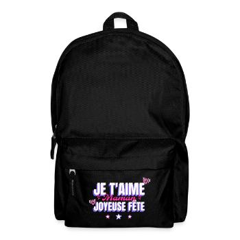 Je t'aime maman,Joyeuse fête des mères,idée cadeau - Sac à dos - noir - Devant