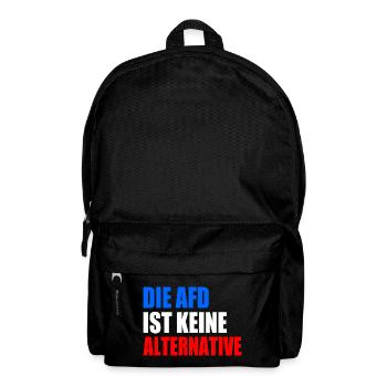 die afd ist keine alternative - Rucksack - Schwarz - Vorne