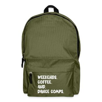 Weekends Coffee and Dance Comps - Backpack - olive green - Front