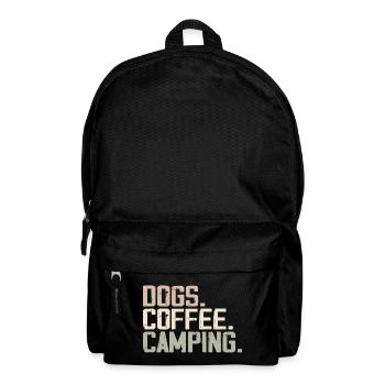 Hunde Kaffee Camping Lustige Camper - Rucksack - Schwarz - Vorne