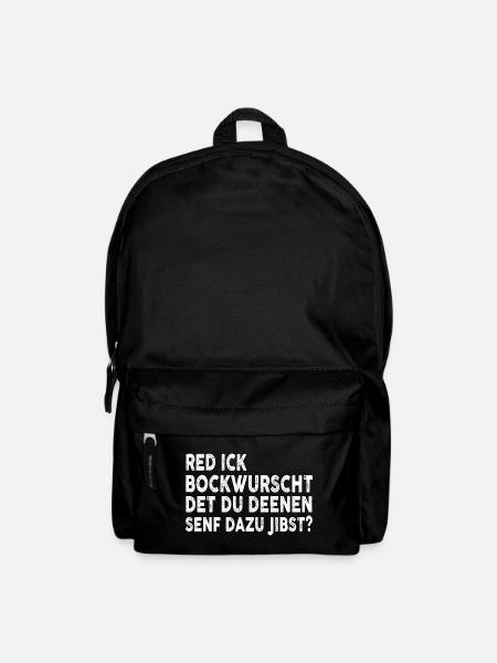 Red Ick Bockwurscht? - Rucksack - Schwarz