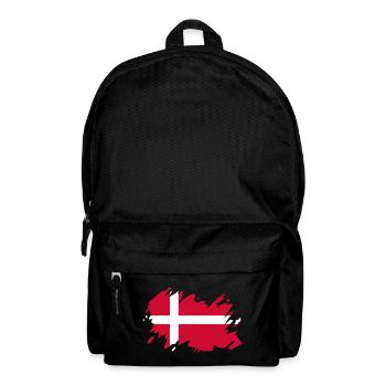 Danemark Drapeau Brush Pavillon Danois Vacances Voyage - Sac à dos - noir - Devant