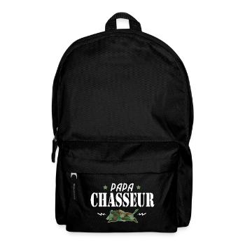 Cadeau papa papa chasseur chasse sanglier - Sac à dos - noir - Devant
