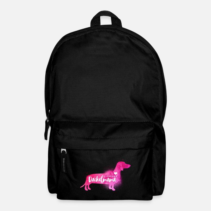 Liebende Dackelmama - Rucksack - Schwarz