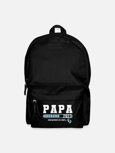 Papa en 2023 annonce naissance cadeau futur père - Sac à dos - noir