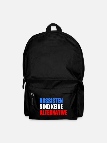 rassisten sind keine alternative - Rucksack - Schwarz