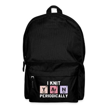 Funny Scientist Knitting I Knit Yarn Periodically - Backpack - black - Front