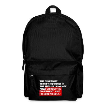 Je suis du gouvernement - Sac à dos - noir - Devant
