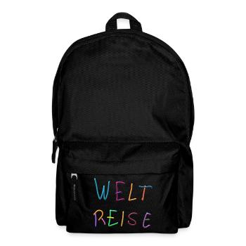 Weltreise Knetbuchstaben Farbenspiel - Rucksack - Schwarz - Vorne