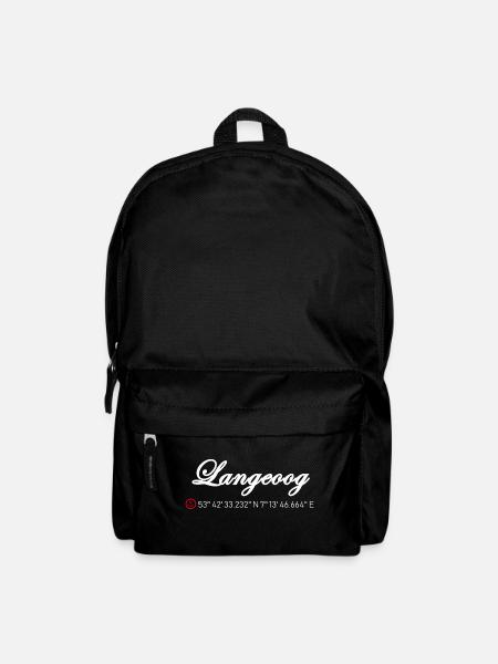 Langeoog Koordinaten - Rucksack - Schwarz