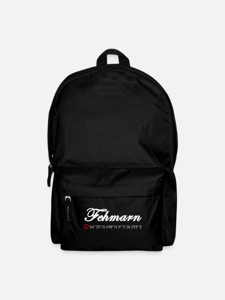 Fehmarn Koordinaten - Rucksack - Schwarz