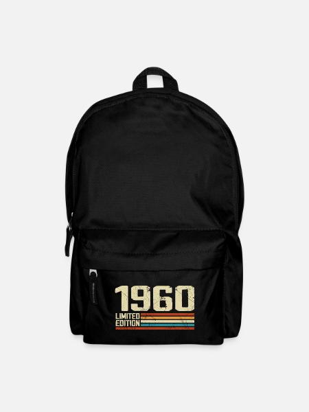 Vintage 1960 Anniversaire Rétro - Né en 1960 - Sac à dos - noir