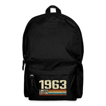 Vintage 1963 Anniversaire Rétro - Né en 1963 - Sac à dos - noir - Devant