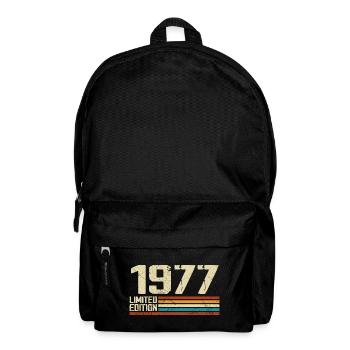 Vintage 1977 Anniversaire Rétro - Né en 1977 - Sac à dos - noir - Devant