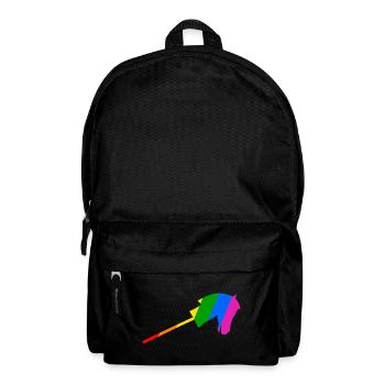 Stockpferdreiten im Regenbogen - Rucksack - Schwarz - Vorne