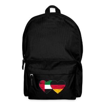 United Arab Emirates Germany Heart - Backpack - black - Front
