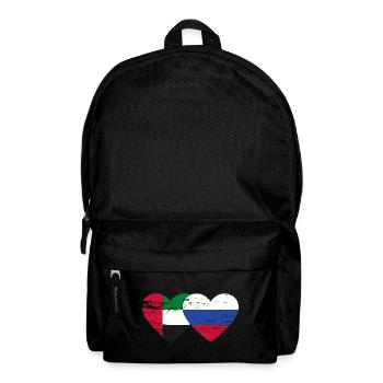 Vereinigte Arabische Emirate Russland Herz - Rucksack - Schwarz - Vorne