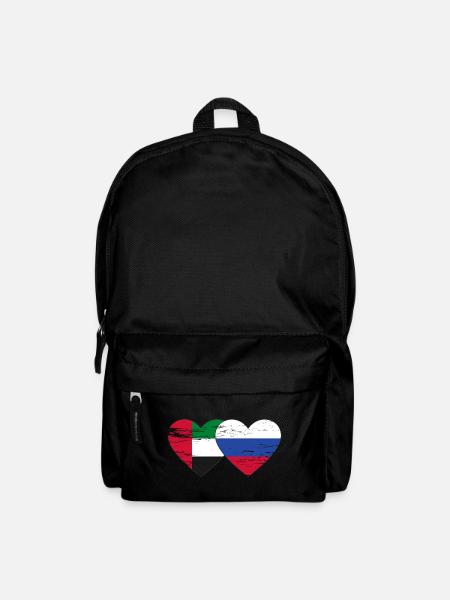 Vereinigte Arabische Emirate Russland Herz - Rucksack - Schwarz