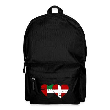 Vereinigte Arabische Emirate Dänemark Flagge Herz - Rucksack - Schwarz - Vorne