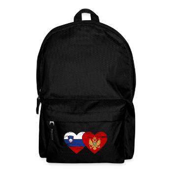 Slovénie Monténégro Drapeau Coeur utilisé - Sac à dos - noir - Devant