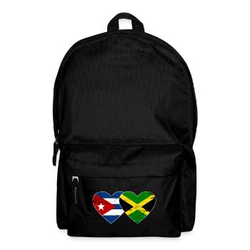 Cuba Jamaïque Drapeau Coeur Utilisé - Sac à dos - noir - Devant