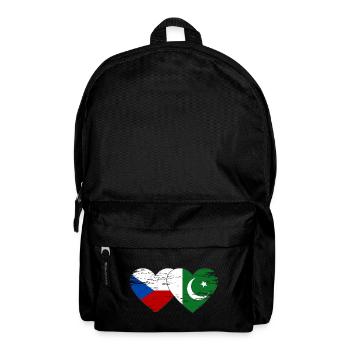 République tchèque Drapeau pakistanais coeur utilisé - Sac à dos - noir - Devant
