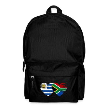 Uruguay Südafrika Flagge Herz used - Rucksack - Schwarz - Vorne